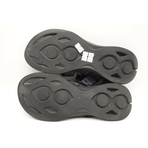 Skechers On The Go Goga Max Black Gray Stretch Strap Sandals Shoes Women's 10 - Picture 11 of 12